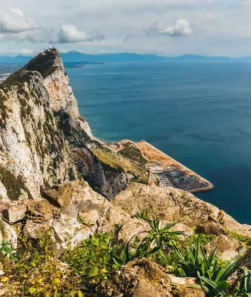 Coastline of Gibraltar from the top